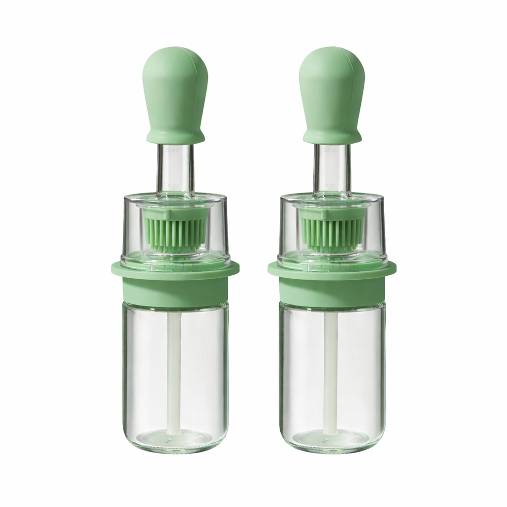 Vodlan™ 2-in-1 Glass Oil Bottle with Integrated Brush — The Precision Squeeze-to-Baste Solution for Fresh-Separated, Mess-Free Cooking (Offer)