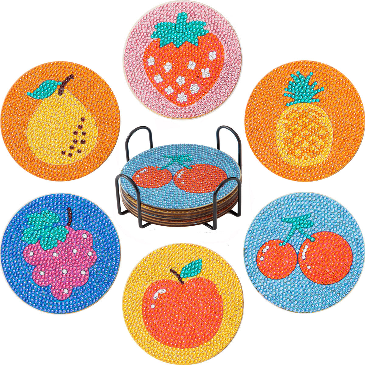 Vodlan™ DIY Diamond Painting Coaster Kits (Set of 6)