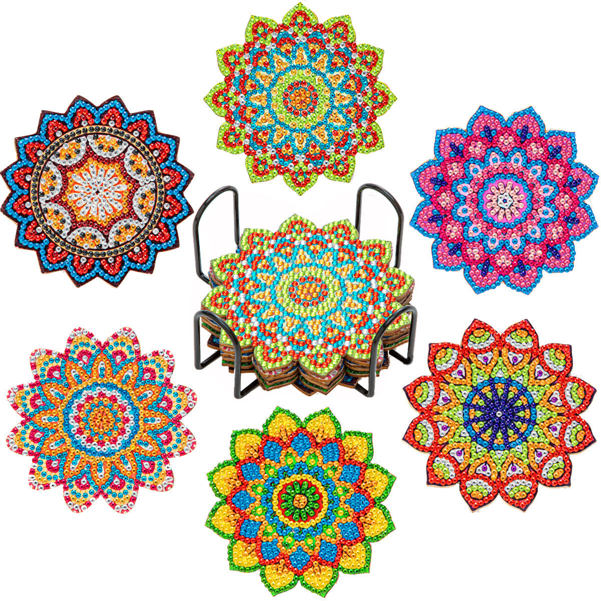 Vodlan™ DIY Diamond Painting Coaster Kits (Set of 6)