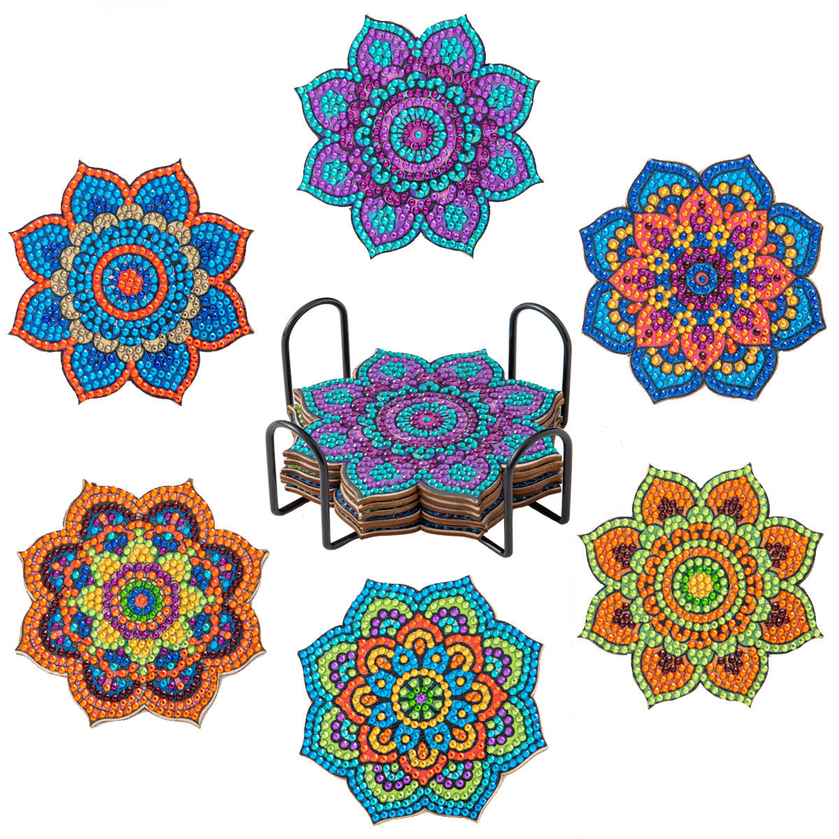Vodlan™ DIY Diamond Painting Coaster Kits (Set of 6)