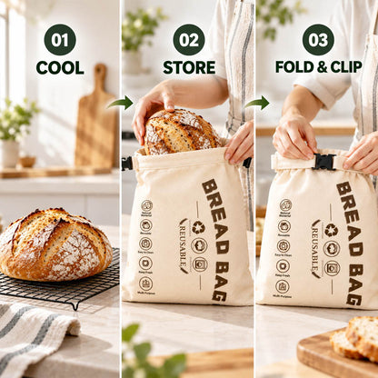Lumiazos™ Beeswax Bread Bag – Keeps Bread Fresh Up to 3× Longer