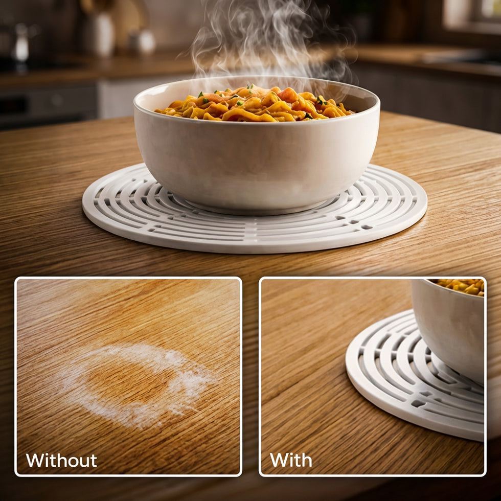 Vodlan™ 2-in-1 Zero-Void™ Silicone Mesh Bag & Heat-Resistant Trivet Mat for Hot Bowls