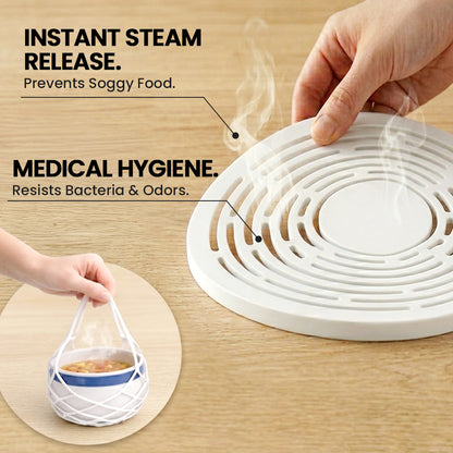 Vodlan™ 2-in-1 Zero-Void™ Silicone Mesh Bag & Heat-Resistant Trivet Mat for Hot Bowls