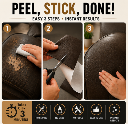 Vodlan™ Leather Repair Patch – Cover Scratches, Cracks & Peeling in Minutes
