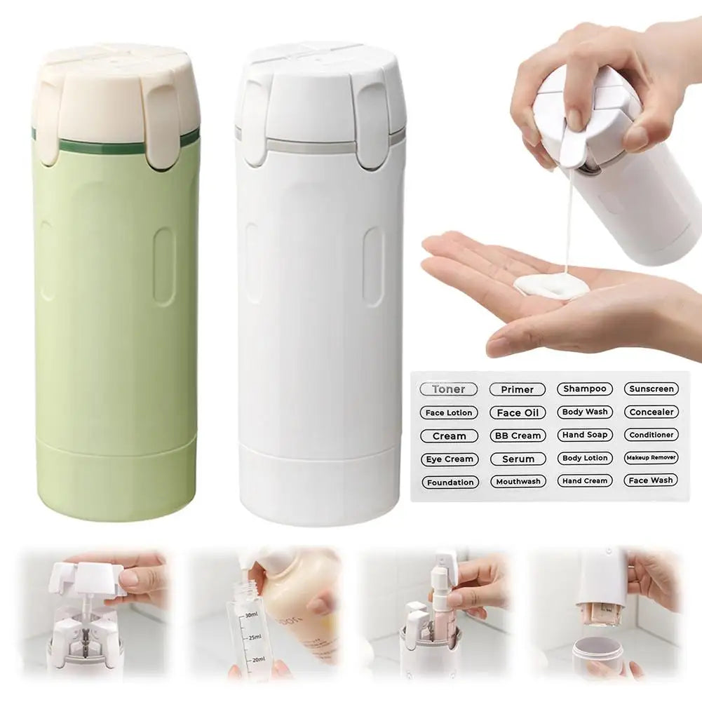 Vodlan™ Travel Dispenser - Carry 4 Essentials in 1 Bottle