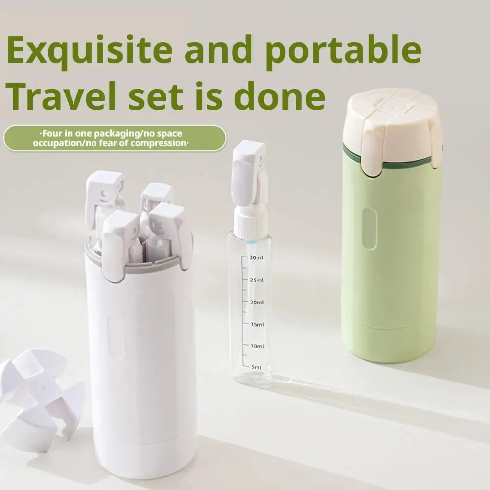 Vodlan™ Travel Dispenser - Carry 4 Essentials in 1 Bottle
