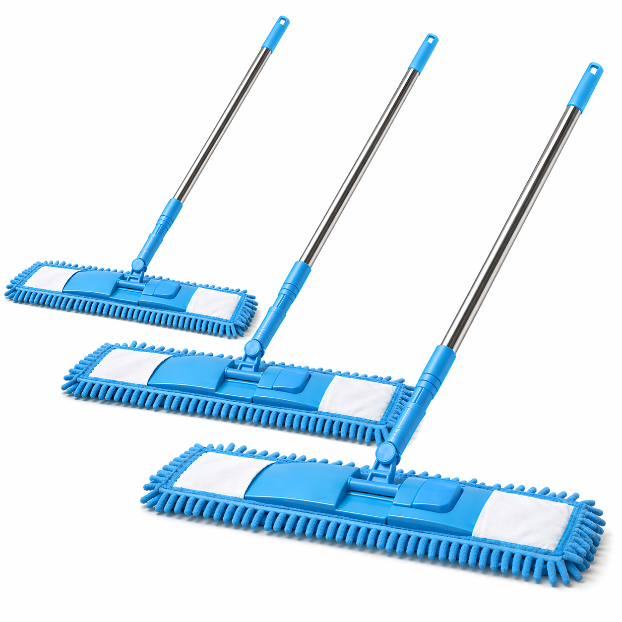 Vodlan™ Detachable Coral Fleece Flat Mop with Stainless Steel Handle