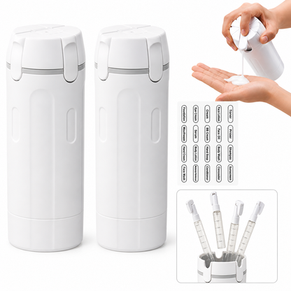 Vodlan™ Travel Dispenser - Carry 4 Essentials in 1 Bottle