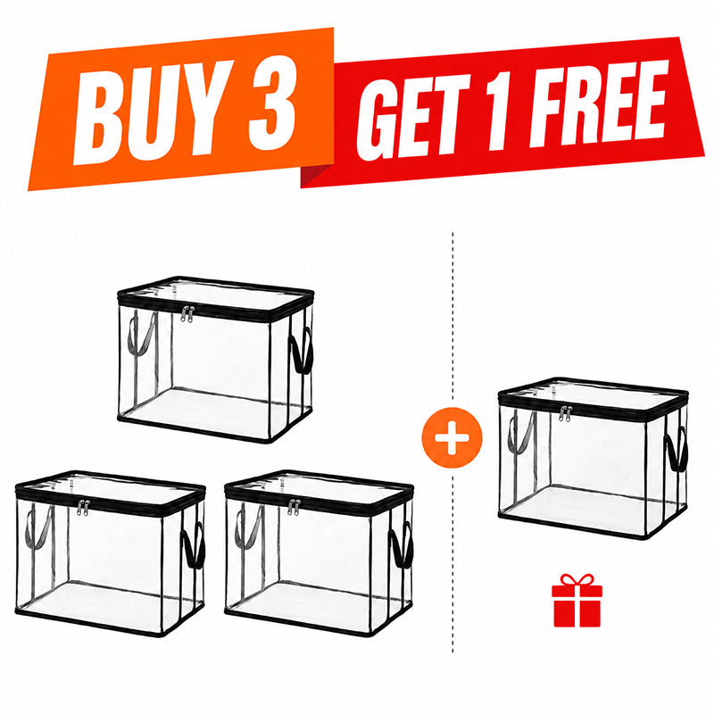 💥LAST DAY BUY 3 GET 1 FREE!🏠 Transparent Large-Capacity Dustproof & Moisture-Proof Storage Bag – Perfect for Clothes, Toys, Books & More