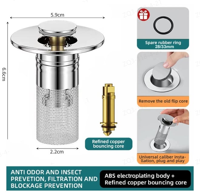 🚰 Lumiazos™ Stainless Steel Floor Drain Filter