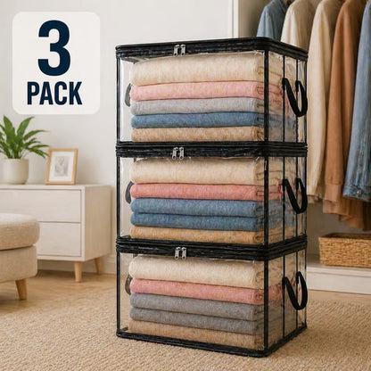 ⏰🔥LIMITED TIME 50% OFF! 🏠 Transparent Large-Capacity Dustproof & Moisture-Proof Storage Bag – Perfect for Clothes, Toys, Books & More ✨