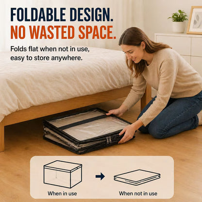 ⏰🔥LIMITED TIME 50% OFF! 🏠 Transparent Large-Capacity Dustproof & Moisture-Proof Storage Bag – Perfect for Clothes, Toys, Books & More ✨