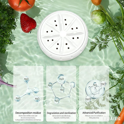 Vodlan™ Effortless Vortex Fruit & Vegetable Washer – Removes Pesticides, BPA-Free & Easy-Clean Design 💧