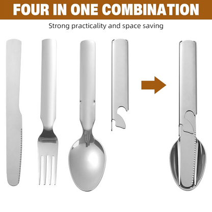Vodlan™ Pocket Kitchen 4-in-1 Stainless Steel Cutlery Set