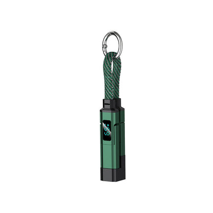 Lumiazos™ 4-in-1 EDC Charging Cable – 65W USB-C Fast Charging Keyring Cable with Live Digital Display
