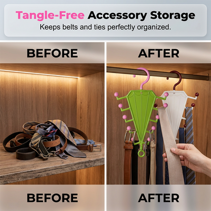 Space-Saving V-Shaped Hanger Organiser – Double-Sided Wardrobe Storage Rack