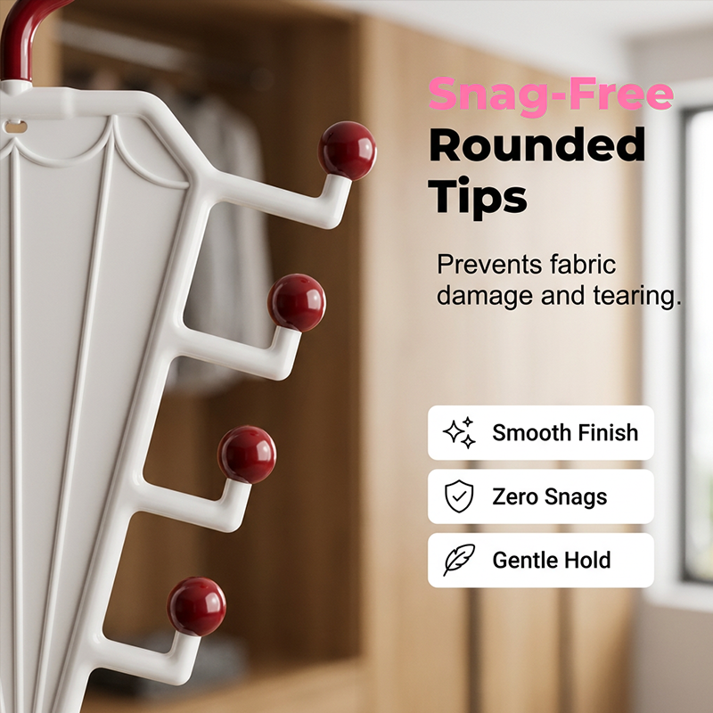 Space-Saving V-Shaped Hanger Organiser – Double-Sided Wardrobe Storage Rack