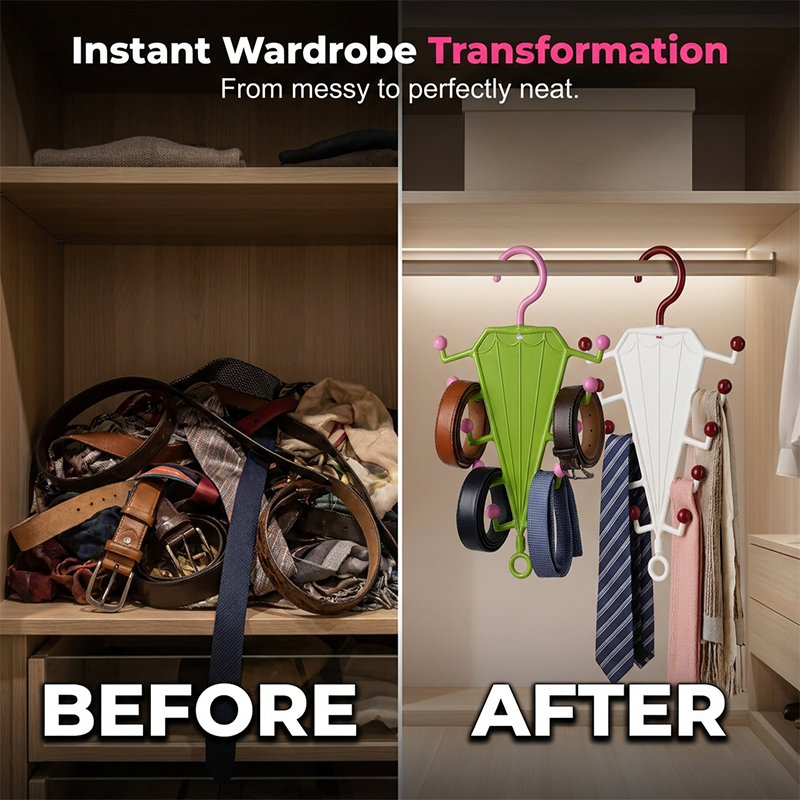 Space-Saving V-Shaped Hanger Organiser – Double-Sided Wardrobe Storage Rack