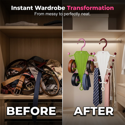 Space-Saving V-Shaped Hanger Organiser – Double-Sided Wardrobe Storage Rack