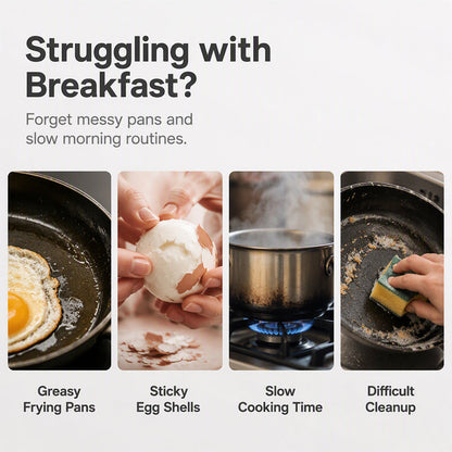 Lumiazos™ Microwave Egg Poacher With Lid & Handle – Perfect Poached Eggs Made Easy