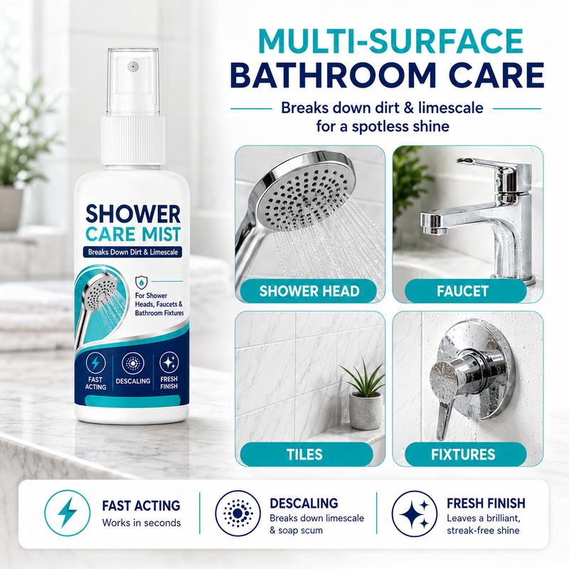 🚿✨ Lumiazos™ Shower Limescale Remover Spray — Dissolves Tough Limescale & Hard Water Marks for a Sparkling Clean Bathroom