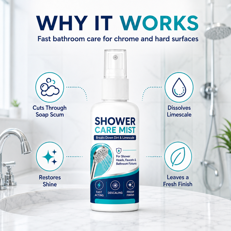 🚿✨ Lumiazos™ Shower Limescale Remover Spray — Dissolves Tough Limescale & Hard Water Marks for a Sparkling Clean Bathroom