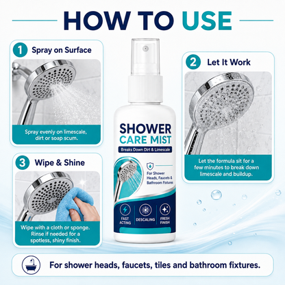 🚿✨ Lumiazos™ Shower Limescale Remover Spray — Dissolves Tough Limescale & Hard Water Marks for a Sparkling Clean Bathroom